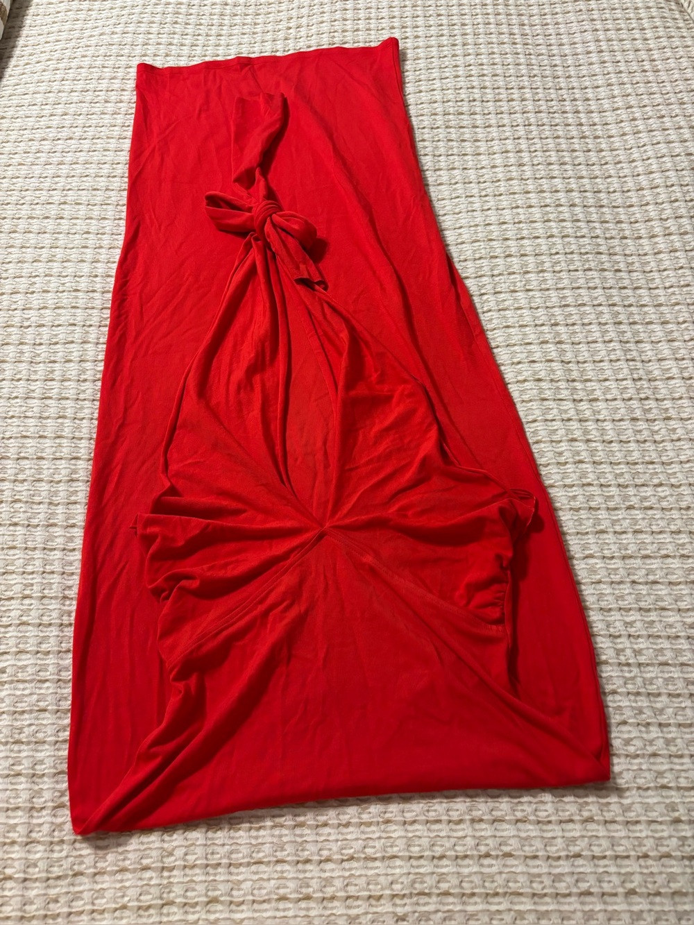 SKIMS Red Tie-Front Beach Sarong